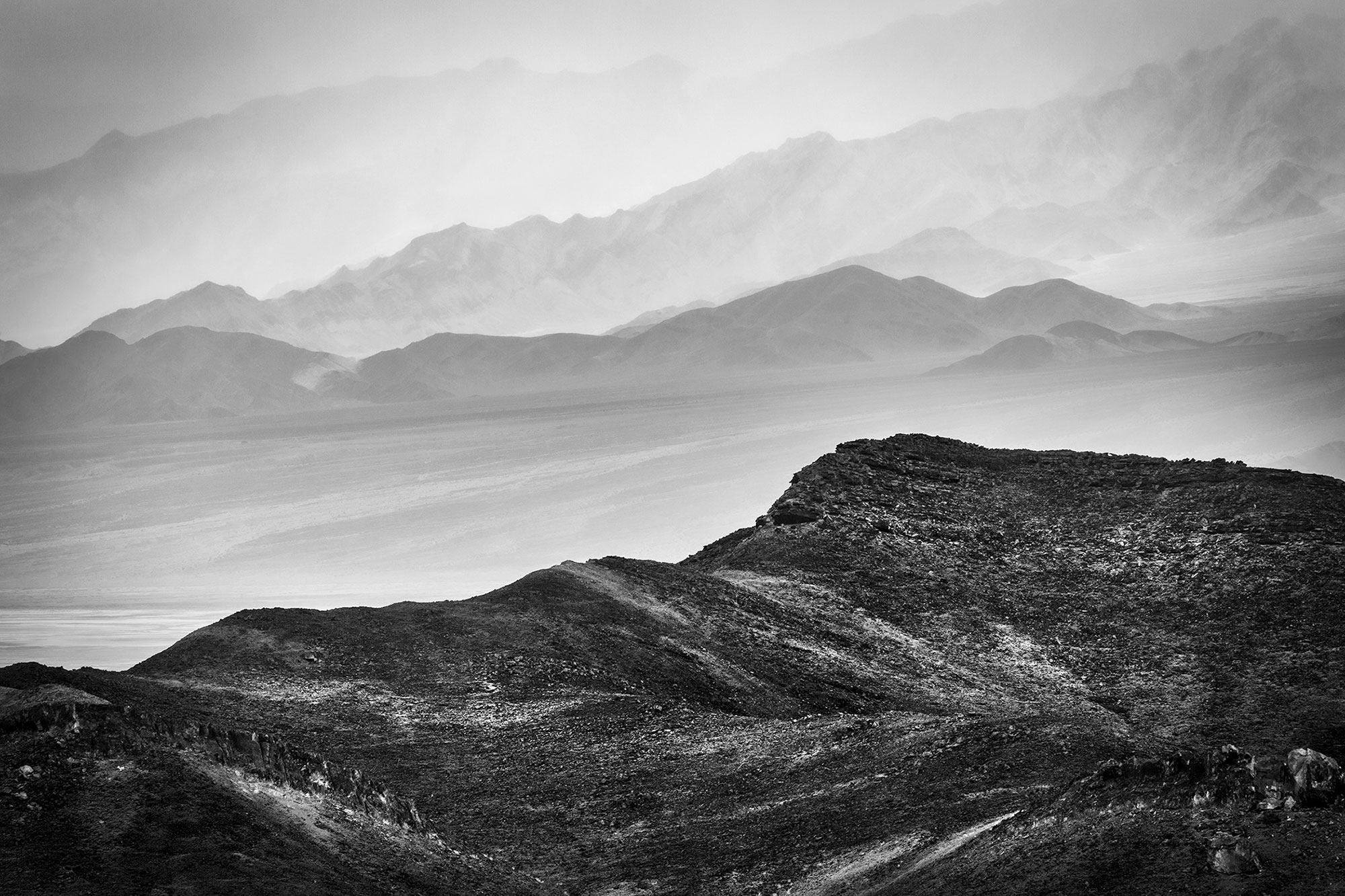 Black and White landscapes of Death Valley-Ghost Waves