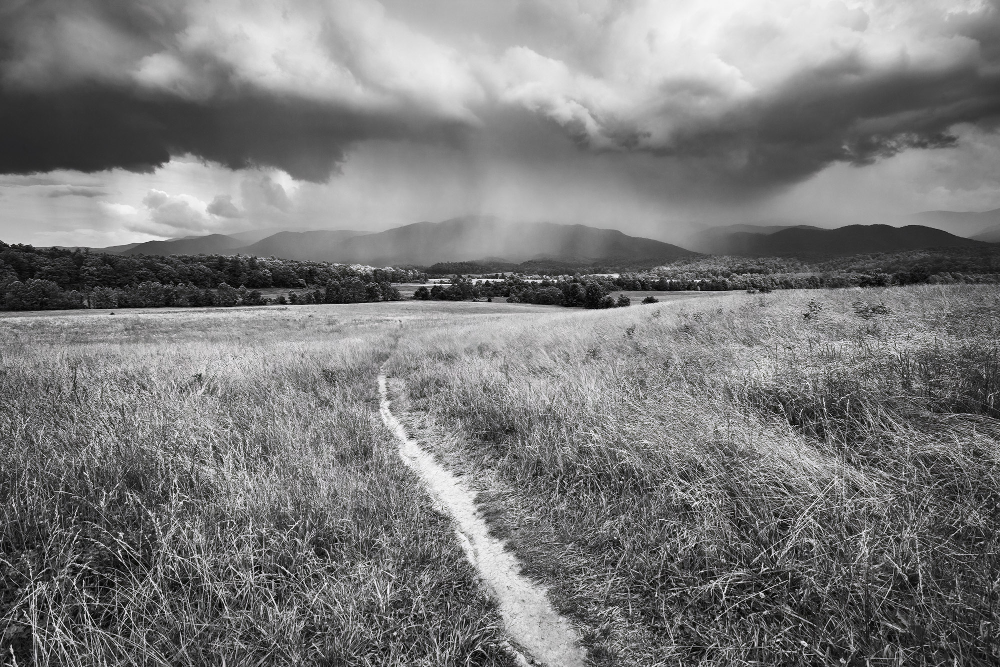 Storm passing in Cades Cove in the Great Smoky Mountains