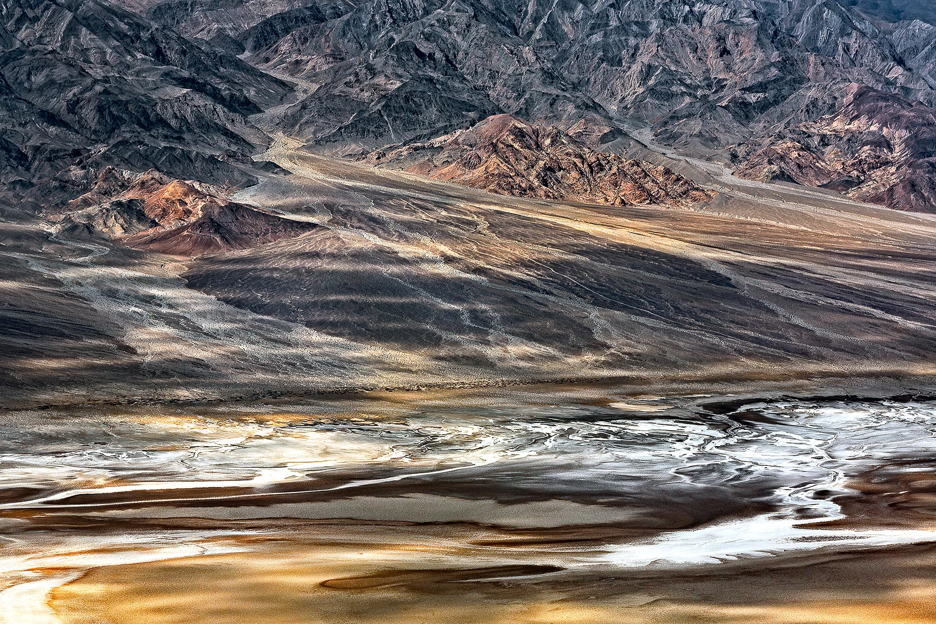 Abstract photograph mountains Death Valley-Valley Streams