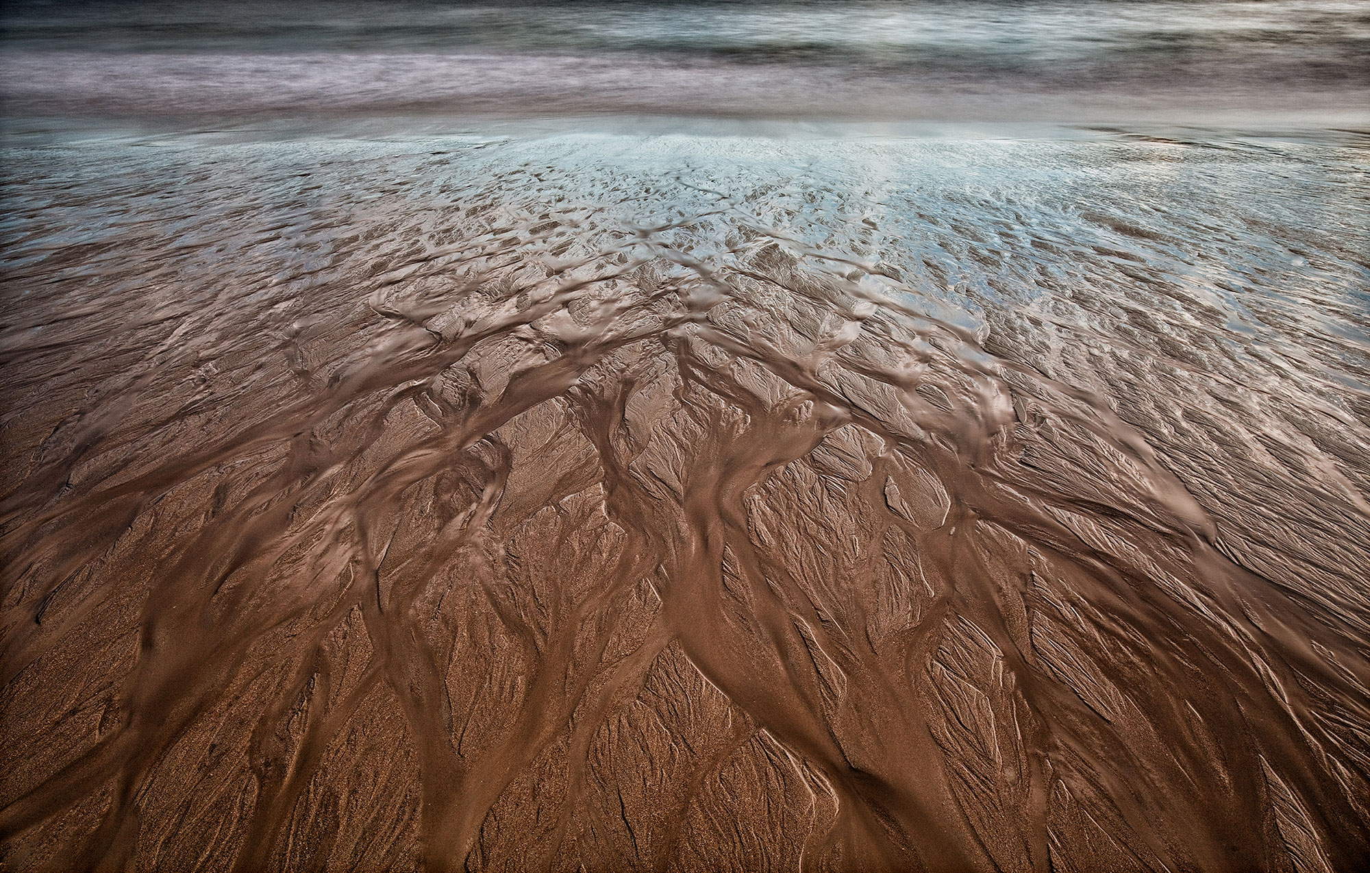 Water abstract of Sand Beach Acadia-Streams